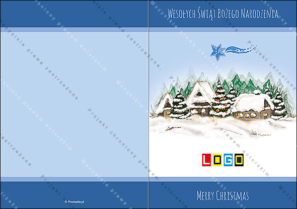 Kartki świąteczne nieskładane - BN1-058 awers