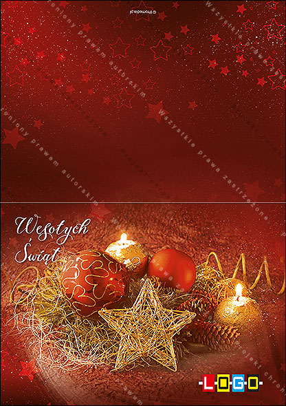 Kartki świąteczne nieskładane - BN1-365 awers