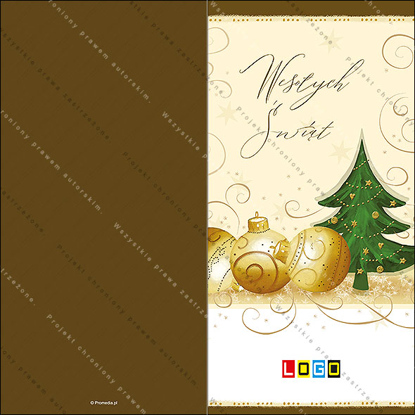 Kartki świąteczne nieskładane - BN3-272 awers